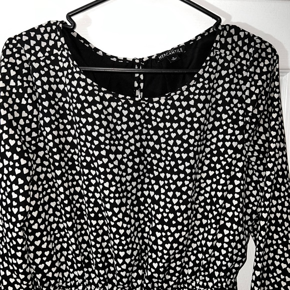 J. Crew Mercantile Heart Print Tulip Hem Shift Dress Size 6 - Picture 4 of 7